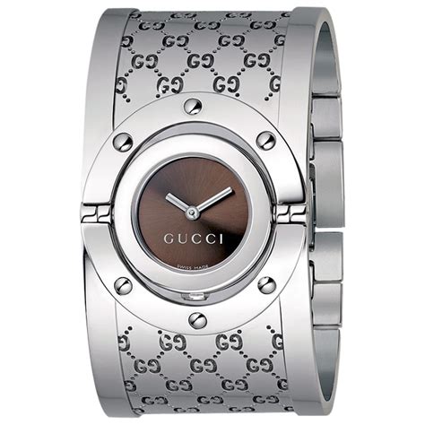 gucci silver bangle watch